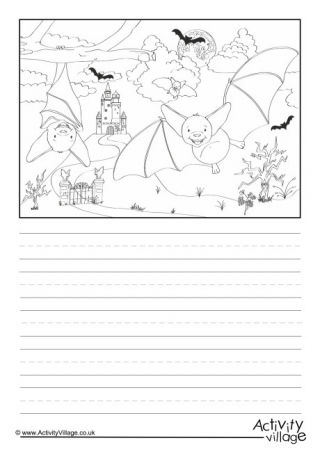 Bats Scene Story Paper