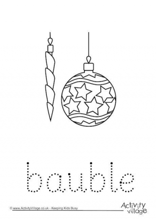 Bauble Word Tracing