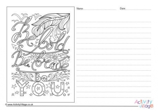 Be Bold Story Paper