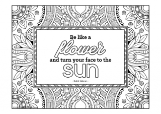 Be Like A Flower Colouring Page