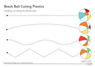 Beach Ball Cutting Practice