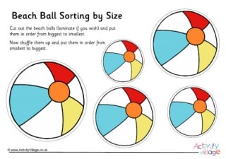 Beach Ball Size Sorting