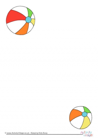 Beach Ball Writing Paper