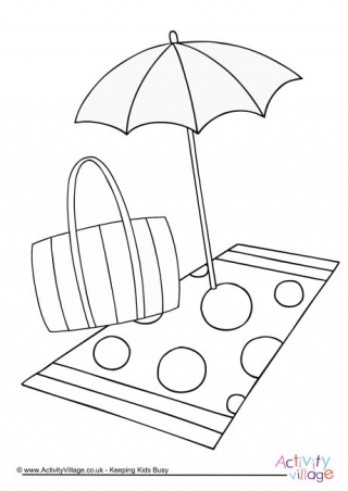 Beach Colouring Page