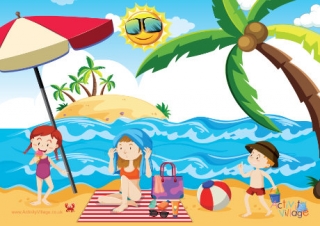 Beach Scene Poster 3