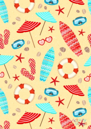 Beach Scrapbook Paper