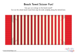 Beach Towel Scissor Fun 2
