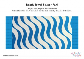 Beach Towel Scissor Fun 3