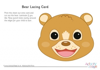 Bear Lacing Card