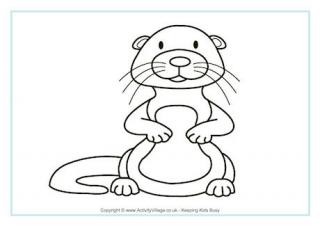 Beaver Colouring Page 2