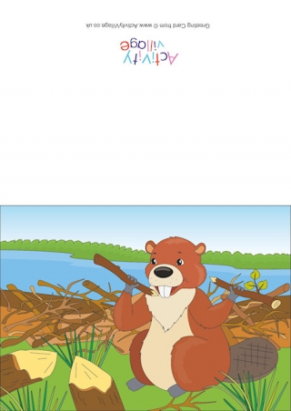 Beaver Scene Card