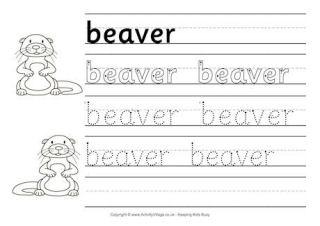 Beaver Worksheets