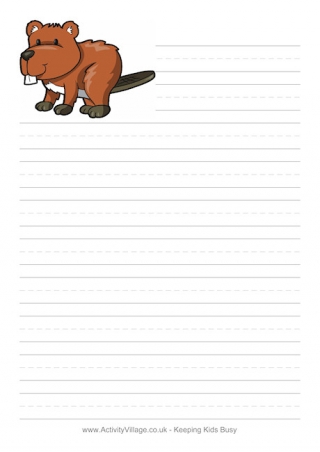 Beaver Writing Paper