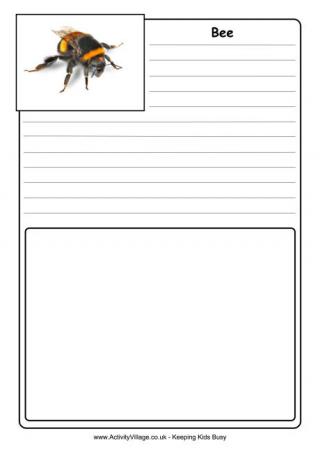 Bee Notebooking Page