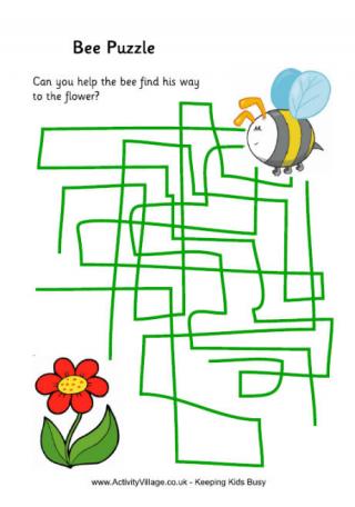 Bee Path Puzzle