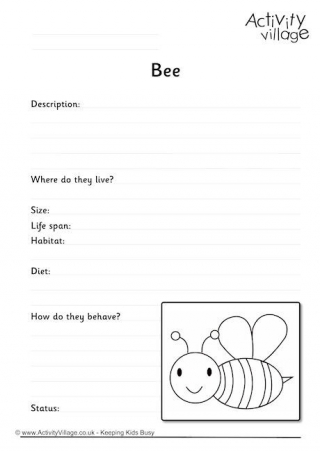 Bee Worksheet