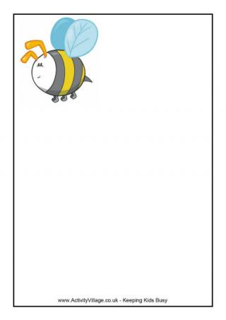 Bee Writing Paper