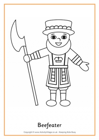 Beefeater Colouring Page