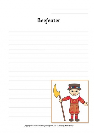 Beefeater Writing Page