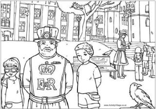 Beefeaters Colouring Page