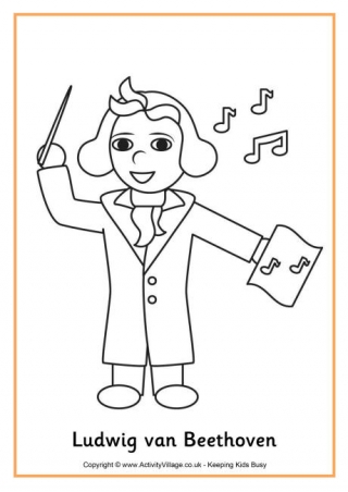 Beethoven Colouring Page