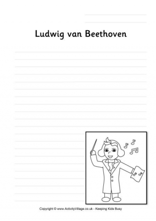 Beethoven Writing Page