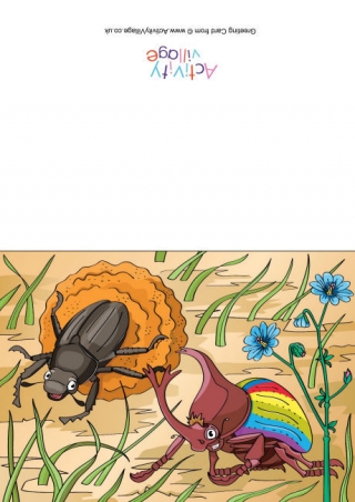 Beetles Scene Card