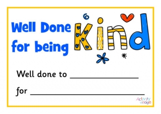 Being Kind Certificate 1
