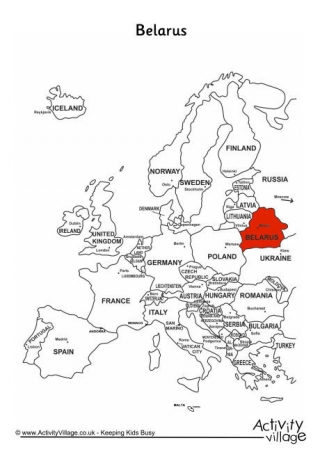 Belarus On Map Of Europe