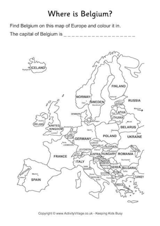 Belgium Location Worksheet
