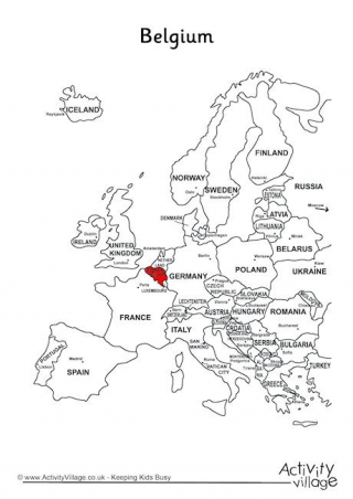 Belgium On Map Of Europe