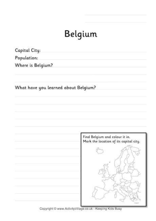 Belgium Worksheet