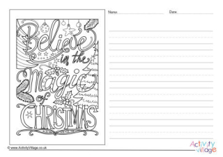 Believe In The Magic Of Christmas Story Paper