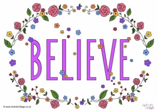 Believe Word Poster