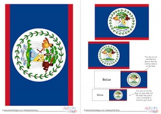 Belize Flag Printable