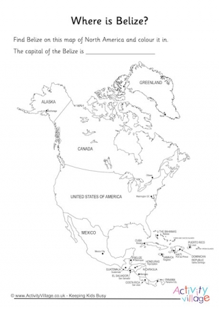 Belize Location Worksheet