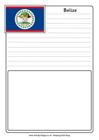 Belize Notebooking Page