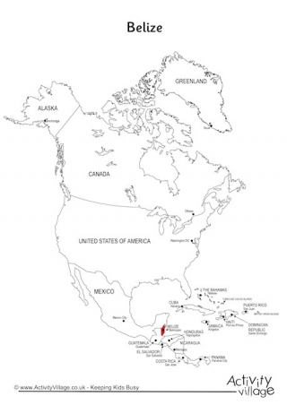 Belize On Map Of North America