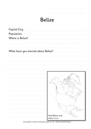 Belize Worksheet