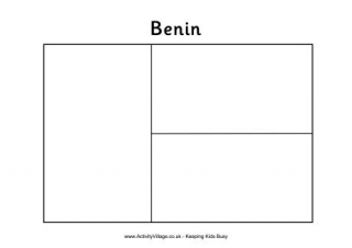 Benin Flag Colouring Page