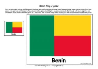 Benin Flag Jigsaw