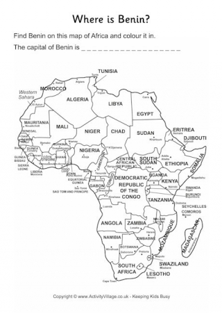 Benin Location Worksheet