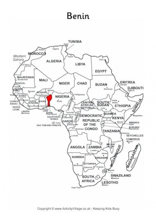 Benin On Map Of Africa
