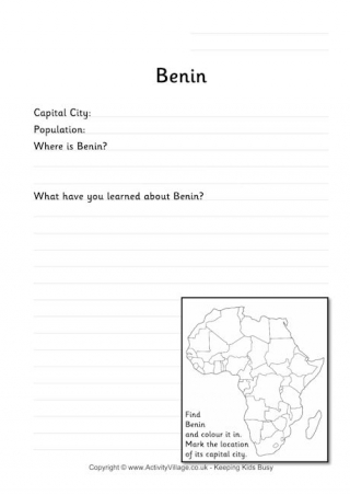 Benin Worksheet