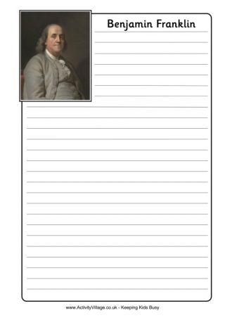 Benjamin Franklin Notebooking Page