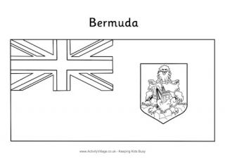 Bermuda Flag Colouring Page