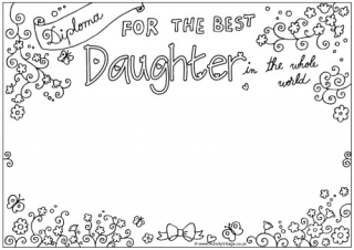 Best Daughter Diploma