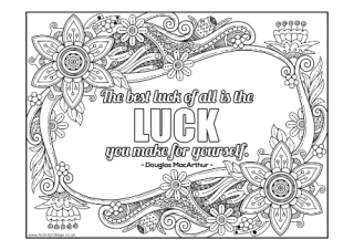 Best Luck Of All Colouring Page