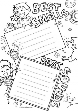 Best Smells Best Sounds Journal Page
