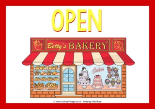 Betty's Bakery Open Poster